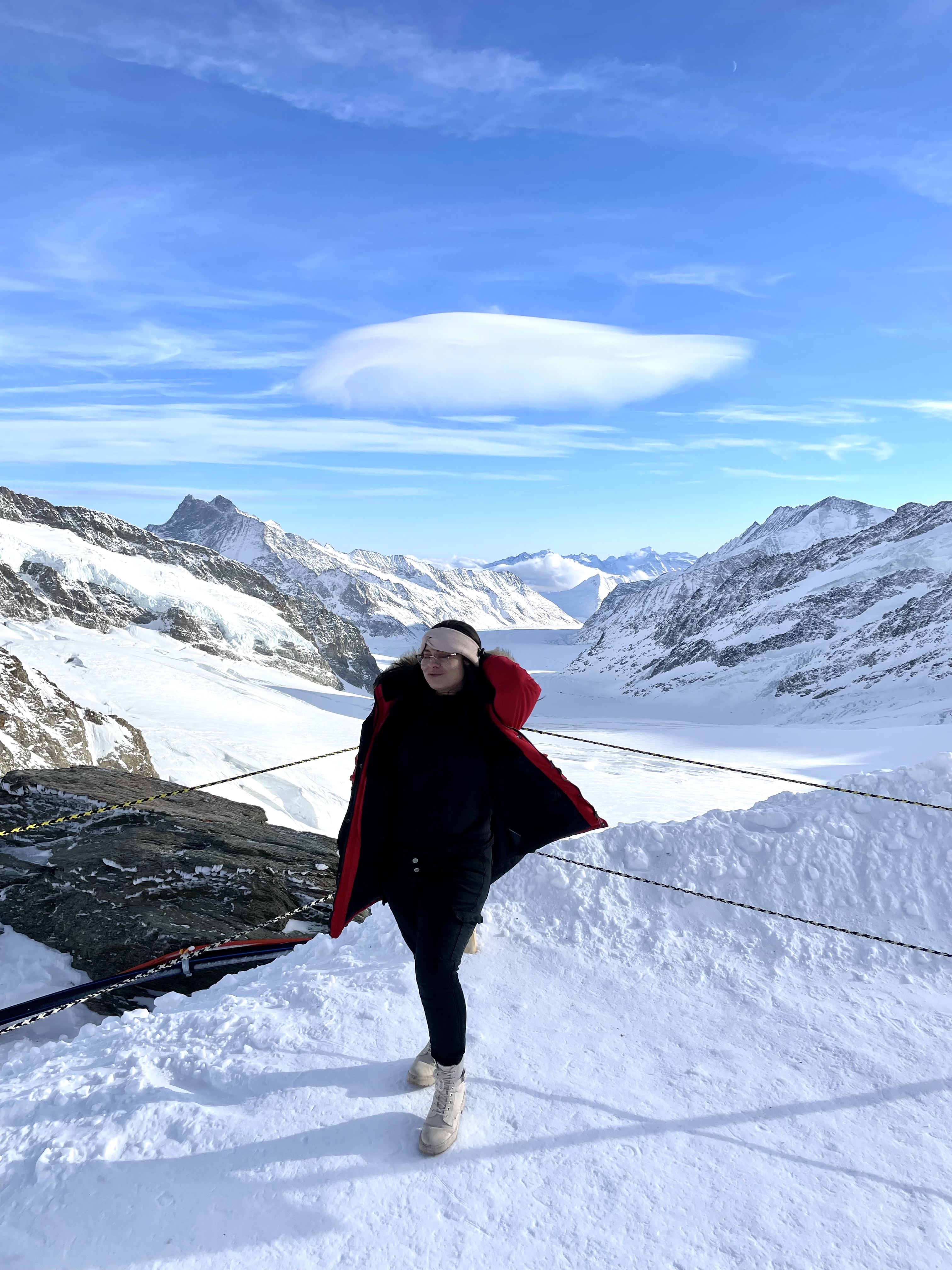 Exploring a glacier